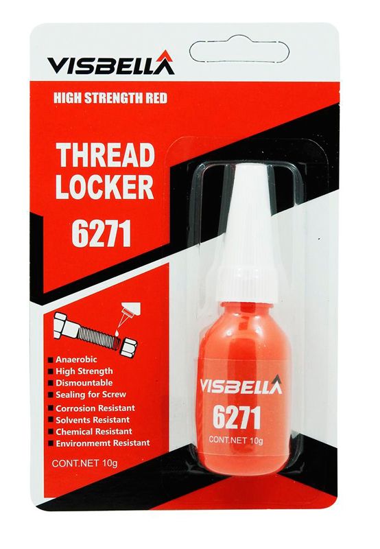 Visbella Threadlocker Nut & Bolt Locker 6217 High Strength Red 