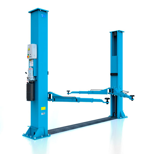 Hydraulic 2 column lift 5000 Kg with lower bridge