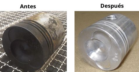 limpieza antes y despues con una maquina de ultrasonidos